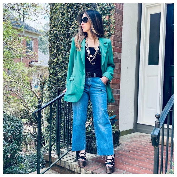 From PARIS France! Most Favorite Raw Hem Wide Leg Jeans - Picture 5 of 5